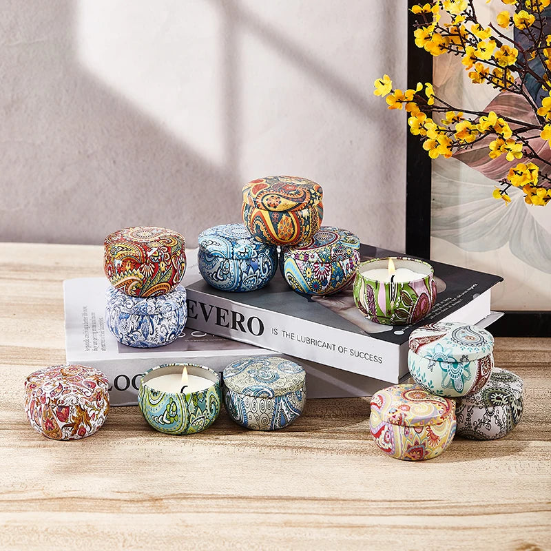 Obisesio™ 12-Piece Scented Candle Gift Set – Soy Aromatherapy Candles for Home & Relaxation