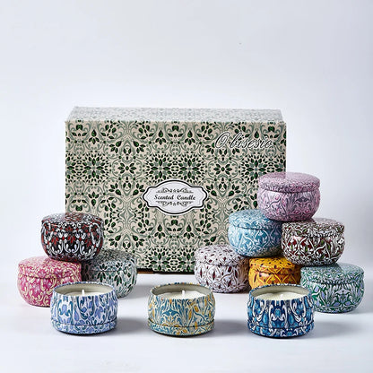 Obisesio™ 12-Piece Scented Candle Gift Set – Soy Aromatherapy Candles for Home & Relaxation