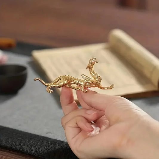 Dragon Crest – Metal Gold Dragon Incense Holder