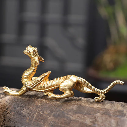 Dragon Crest – Metal Gold Dragon Incense Holder