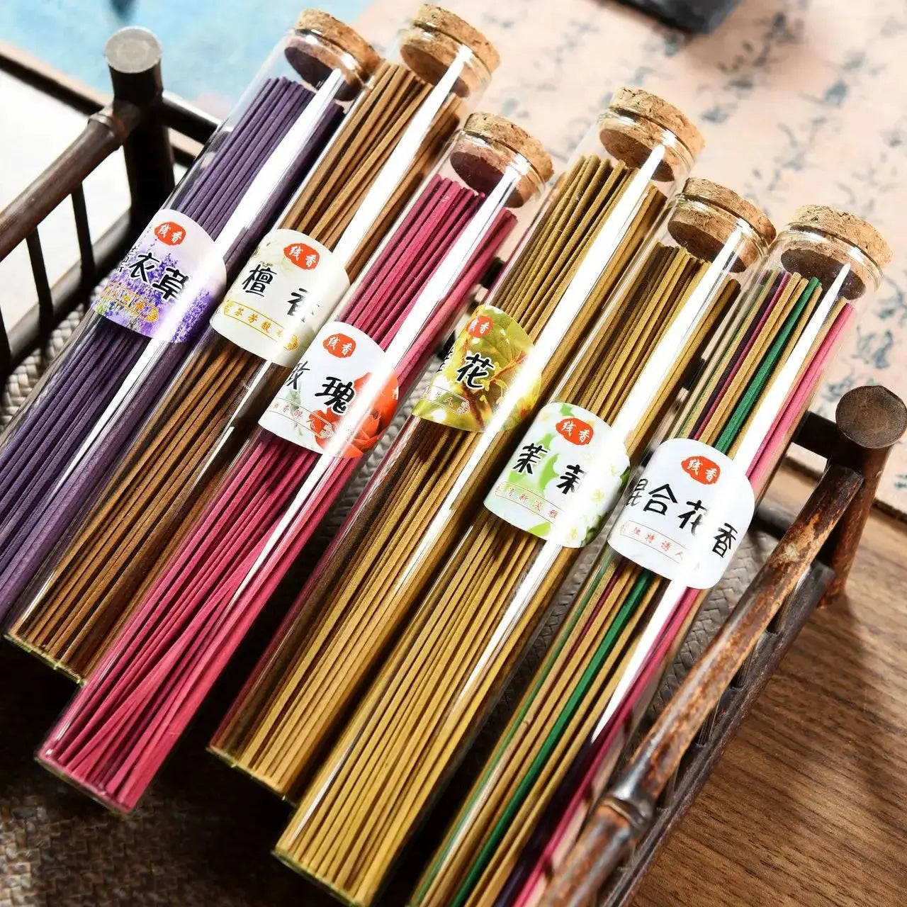 “Harmony Scents™ – 120 Natural Incense Sticks 🎁🕯 (Sandalwood & Lavender Blend) ✨”
